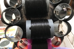 Roller Set  on Natural Hair Back