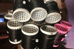 Ethiopian tension rollers on wet set