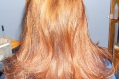 Roller Set on Red Hair After