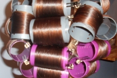 Roller Set on Red Hair Before